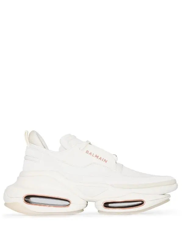 BALMAIN - BBOLD LEATHER SNEAKERS Metroutfits